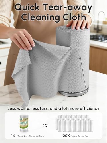 Microfiber Cleaning Cloths Roll 75 Pack 12x12 Inch Lint Free - Image 2