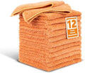 TEAWOO Coral Velvet Orange Washcloths 12 Pack, Highly Absorbent and Soft by TEAWOO