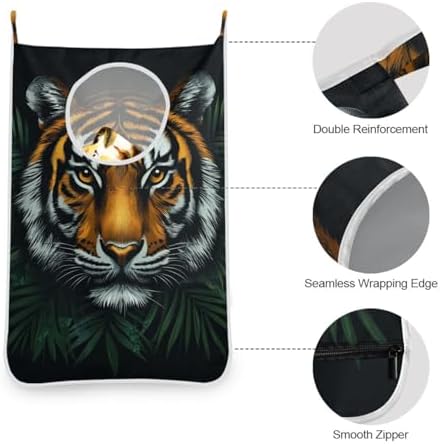 1PC Hanging Laundry Hamper Bag Over the Door Laundry Hamper Wall Hamper Large - Image 6