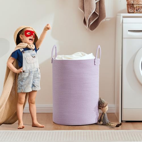 60L Large Purple Hamper Laundry Basket - Image 6