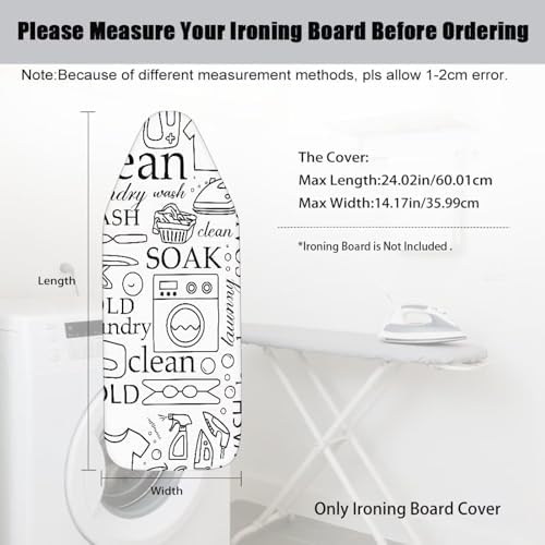 Personalized Small Ironing Board Cover Easy to Install Iron Heat Shield - Image 7