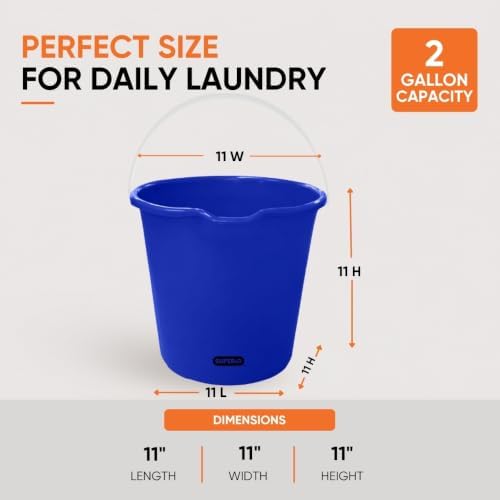 Superio 2.75 Gallon Bucket, Plastic Cleaning Pail - Image 4