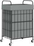 90L Laundry Hamper with Wheels, Laundry Basket with Handle and Liner Bag by Heeytilly