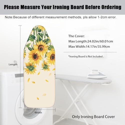 Sunflower Small Ironing Board Cover Easy to Install Table Top Ironing Board - Image 7