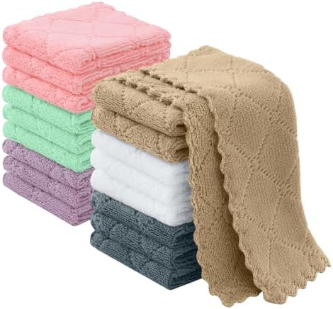 Homaxy Super Soft 18 Pack Coral Velvet Dish Cloths by Homaxy
