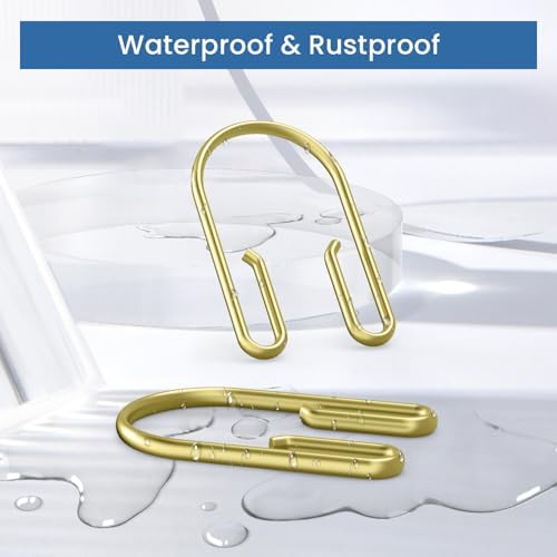 Gold Shower Curtain Hooks Rings ，Double Sided Shower Curtain Rings Rust - Image 7