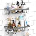 Moforoco Shower Caddy Shelf Organizer Rack, Self Adhesive Black Bathroom by MOFOROCO