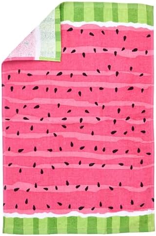 Ritz 4-Piece Kitchen Towel Set, Citrus Fruit & Watermelon Stripe Prints - Image 6
