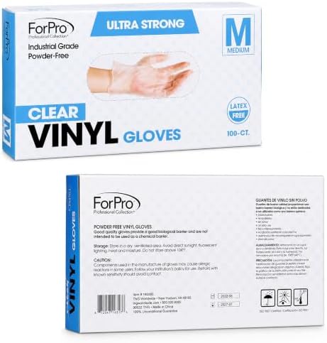 ForPro Disposable Vinyl Gloves, Industrial Grade, Powder & Latex Free, - Image 3