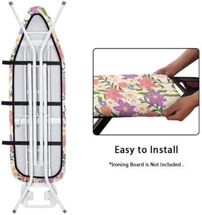 Flashideas Flower Ironing Board Cover and Pad 15x54 Inch Standard Ironing Board - Image 4