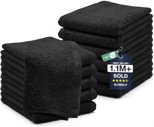 DAN RIVER 12 Pack Cotton Wash Cloths Set by DanRiver