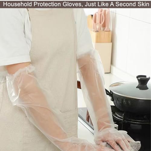 Hipifans Long Sleeve Cleaning Gloves, Dishwashing, Gardening - Image 4
