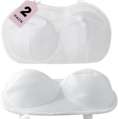 2 Pack Large Bra Laundry Bags for Washing Machine, Lingerie Bag for Washing by KISYONGUS