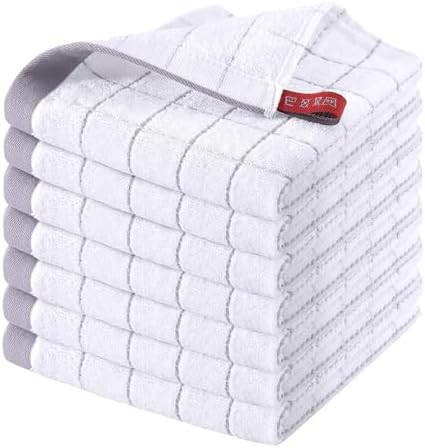 Homaxy 100% Cotton Terry Kitchen Dish Cloths, 7 Pack by Homaxy