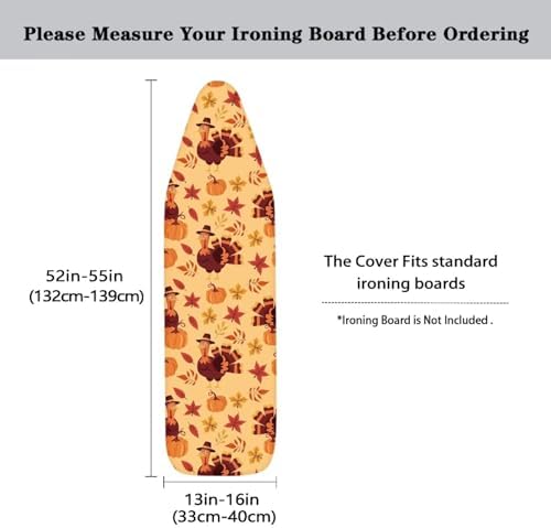 GLENLCWE Orange Thanksgiving Print Ironing Board Cover - Image 3