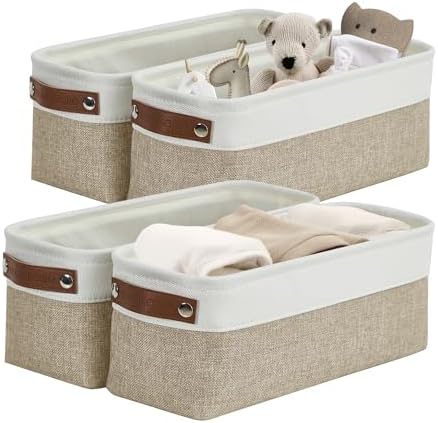 DECOMOMO Narrow Storage Bins, Small Storage Baskets by DECOMOMO
