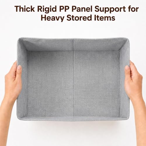 3-Pack Closet Storage Bins, Foldable Fabric Storage Baskets - Image 6