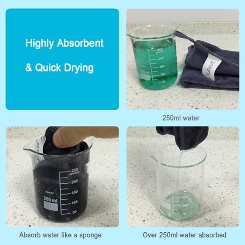 400 GSM Premium Microfiber Cleaning Cloths, Ultra Absorbent Lint Free Towels & - Image 5