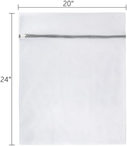 Vivifying XL Large Mesh Laundry Bags, 2 Pack 20 x 24 Inches Honeycomb Mesh Wash - Image 2
