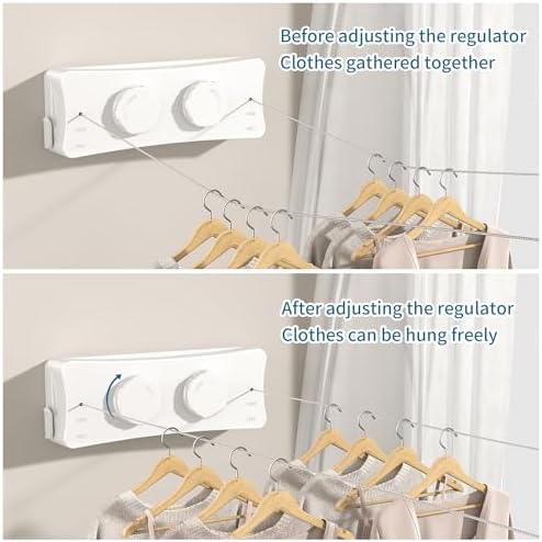 JOOM Retractable Clothesline Indoor, Dual 2 x 13.8 FT Clothes Lines - Image 4