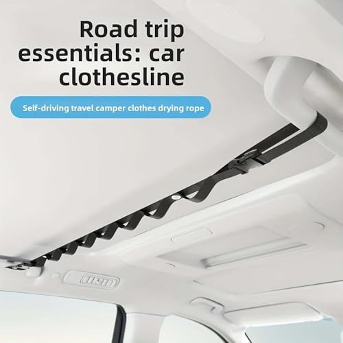Car Clothes Hanger Rod Straps Clothing Rack Non-Wrinkle Portable Travel - Image 4