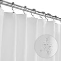 LiBa White Fabric Shower Curtain 72x72 Waterproof Heavy Duty Liner by Liba