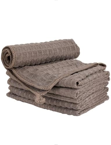 watchget 6 Pack Microfiber Espresso Barista Cleaning Towels, Light Brown by watchget