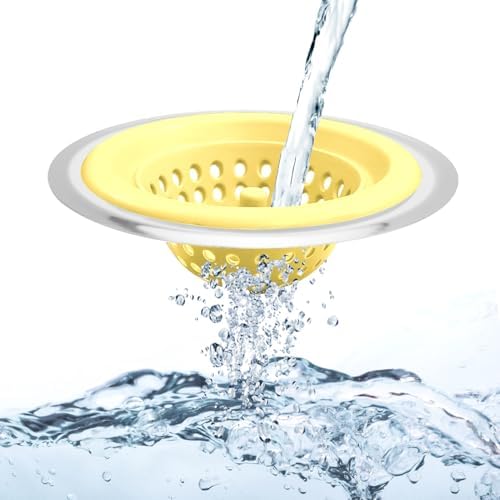 Silicone Strainer for Kitchen Sink, 2 Pack, Stainless Steel Reinforced - Image 7