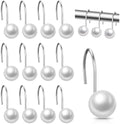 Threehoney 12 Pcs Cute Shower Curtain Hooks Shower Curtain Ring by Threehoney