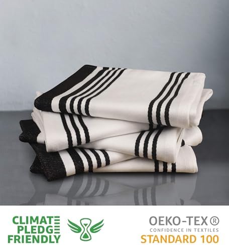 Urban Villa Kitchen Towels Cotton Dish Towels 20”x30” Black - Image 2
