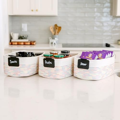 NaturalCozy 13.5”x8.5”x5.5” Rectangle Storage Baskets - Image 4