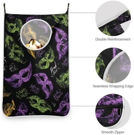 1PC Hanging Laundry Hamper Bag Over the Door Laundry Hamper Wall Hamper Large - Image 6