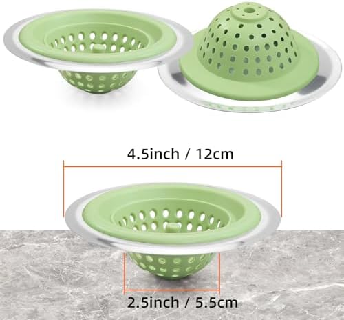 Silicone Strainer for Kitchen Sink, 2 Pack, Stainless Steel Reinforced - Image 5
