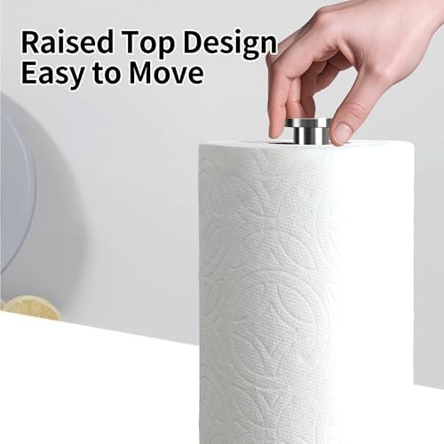 YIGII Heavy Marble Base Paper Towel Holder Countertop - Image 3