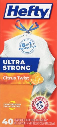 Hefty Ultra Strong Trash Bags 13 Gallon | Tall Kitchen | Drawstring Closure | - Image 3