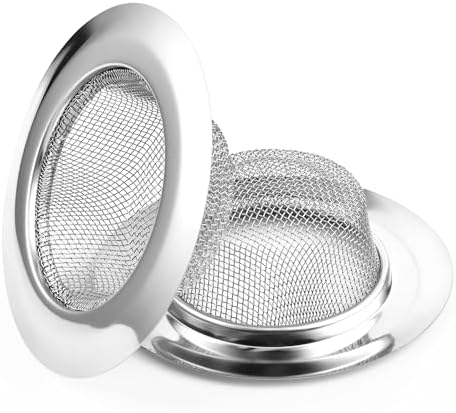 2 Pack 4.5 Inch Stainless Steel Sink Strainer Basket by Lunyi