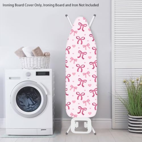 Pink Bow Heart Ironing Board Cover Standard Ironing Board Cover - Image 3