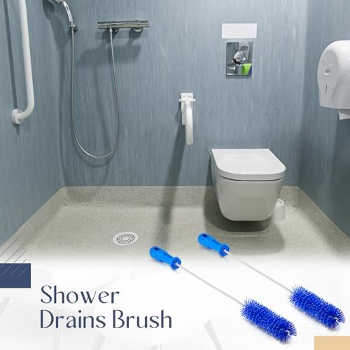 Baderke 2 Pcs Drain Brush Pipe Cleaning Tube Brush, 19.7 x 1.5 Inch - Image 6