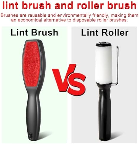 2 Pcs Lint Brushes for Clothes, Dual Sided Remover Lint Brush Reusable Pet Hair - Image 4