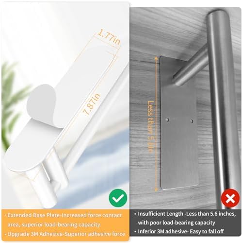 STWWO Paper Towel Holder Under Cabinet, Self-Adhesive Paper Towel Rack - Image 3