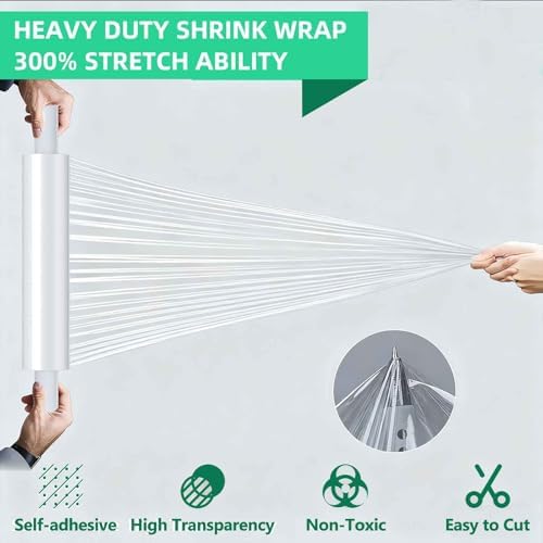 15in x 1200ft Heavy Duty Shrink Wrap Rolls, Stretch Wrap - Image 4