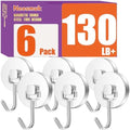 Neosmuk Magnetic Swing Hooks, 130lb Cruise Silver Hooks, 6 Pack by Neosmuk