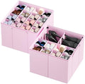 SpaceAid Shoe Organizer for Closet, 2 Pack Foldable Shoe Storage Containers by SpaceAid