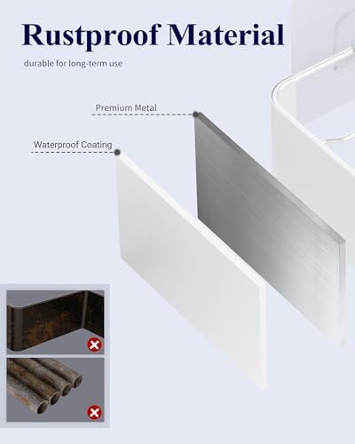 Kitsure Shower Caddy Adhesive, Stylish Shower Organizer - Image 3