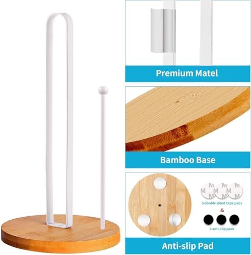Wooden Paper Towel Holder Countertop, Kitchen-Towel-Holder FreeStanding - Image 5