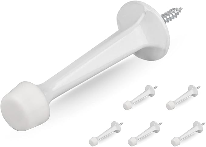 HOMOTEK 6 Pack Heavy Duty Solid Rigid Door Stop by HOMOTEK