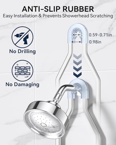 YASONIC Never Rust Shower Caddy Hanging, Aluminum Shower Racks - Image 6