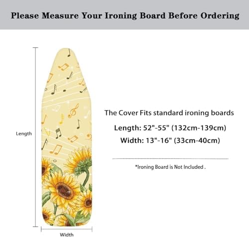 Flashideas Sunflower Note Ironing Board Cover and Pad Standard Size Ironing - Image 6
