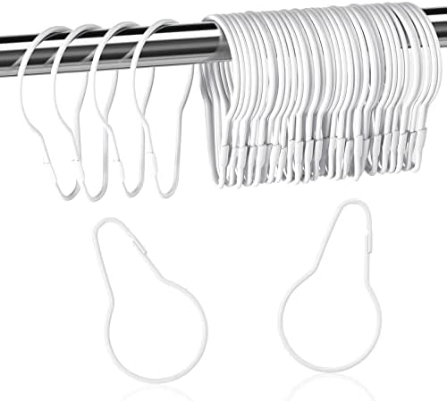 Queekay 60 Pcs Metal Shower Curtain Hooks Reusable Hanging Clips by Queekay