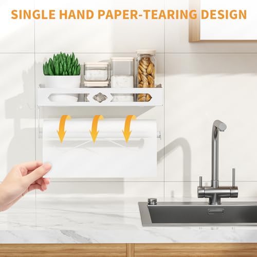 White Paper Towel Holder Wall Mount - Image 4